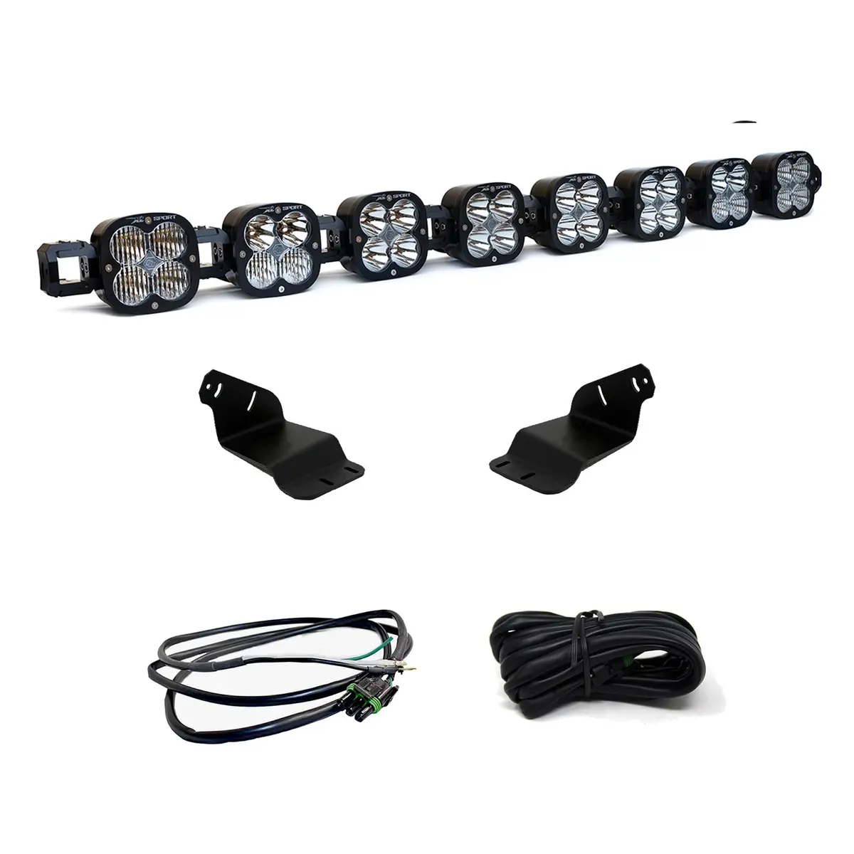 Bronco Roof Light Bar Kit 21-Up Ford Bronco 8 Xl Linkable W/Upfitter Baja Designs 1