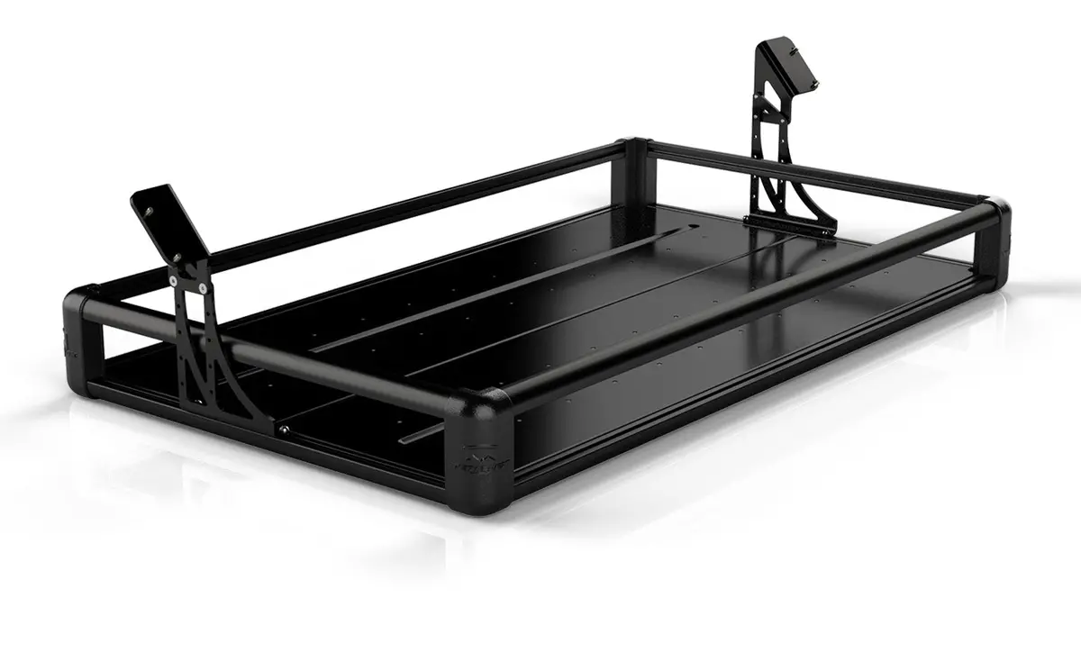 Jeep Jku 4 Door Wasatch Rear Cargo Rack Black Rails 07-18 Wrangler Jku 1