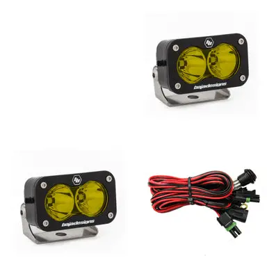 Led Light Pods Amber Lens Work/Scene Pattern Pair S2 Pro Series Baja Designs 1