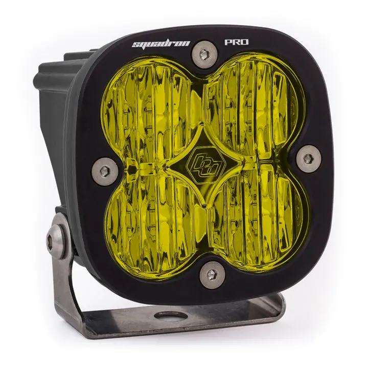 Led Light Pod Black Amber Lens Wide Cornering Pattern Squadron Pro Baja Designs 1