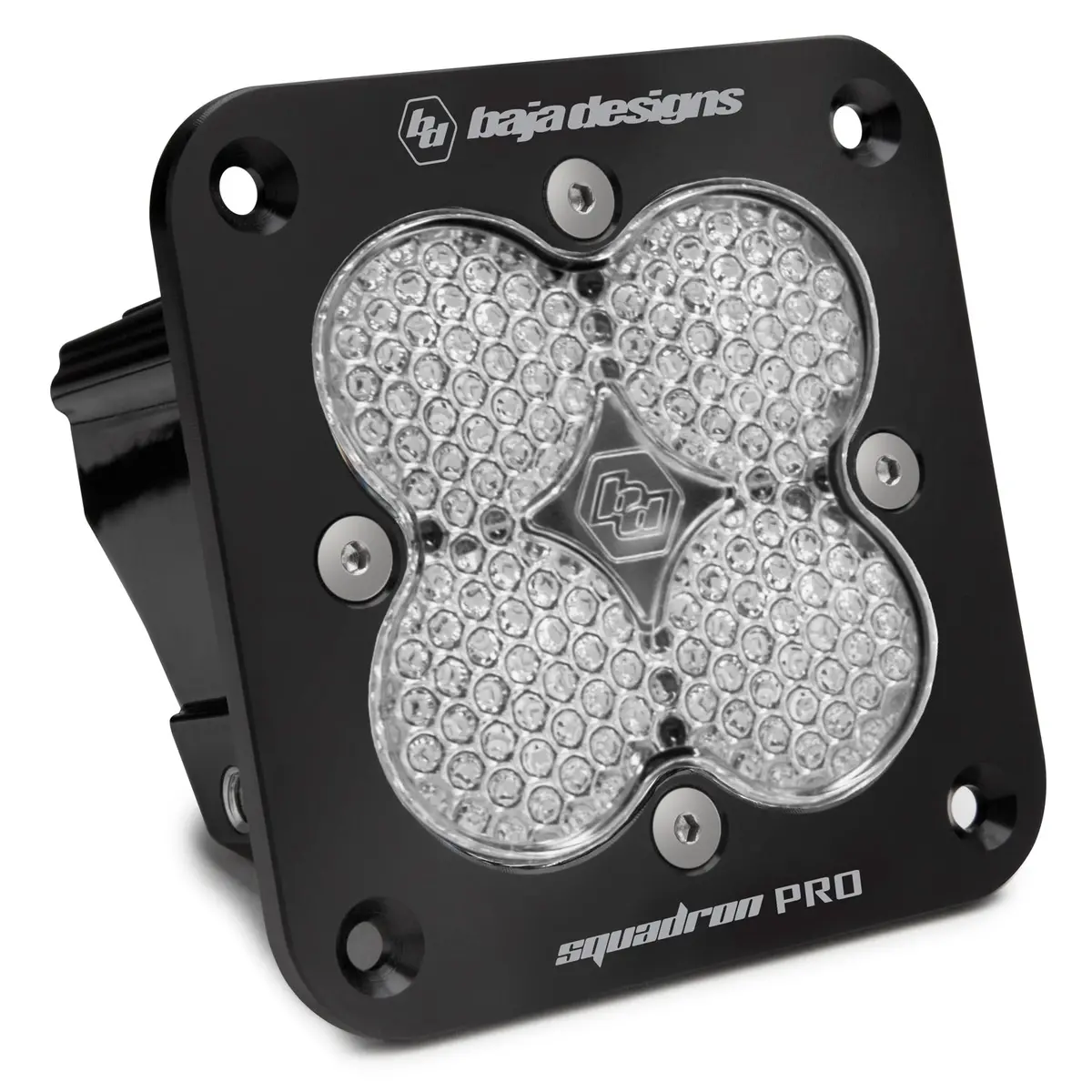 Flush Mount Led Light Pod Black Clear Lens Work/Scene Pattern Squadron Pro Baja Designs 1