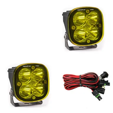 Led Light Pods Amber Lens Spot Pattern Pair Squadron Pro Series Baja Designs 1