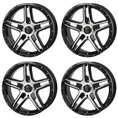 Frontline 505 Black & Machined Wheels 22X6.5 4/156 - Closeout 1