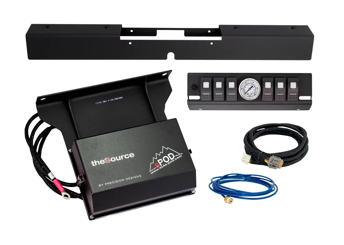 Tj 6 Switch Panel With Dual Lit Green Led W/Air Gauge 03-06 Wrangler Tj 1
