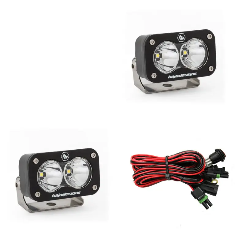 Led Work Light Clear Lens Spot Pattern Pair S2 Sport Baja Designs 1