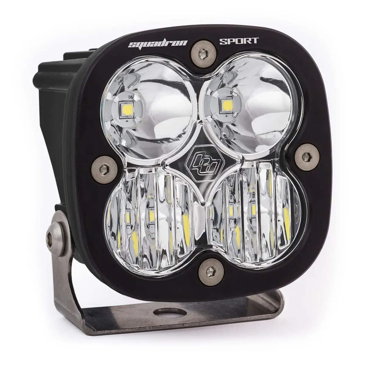 Led Light Pod Wide Cornering Pattern Clear Black Squadron Sport Baja Designs 1