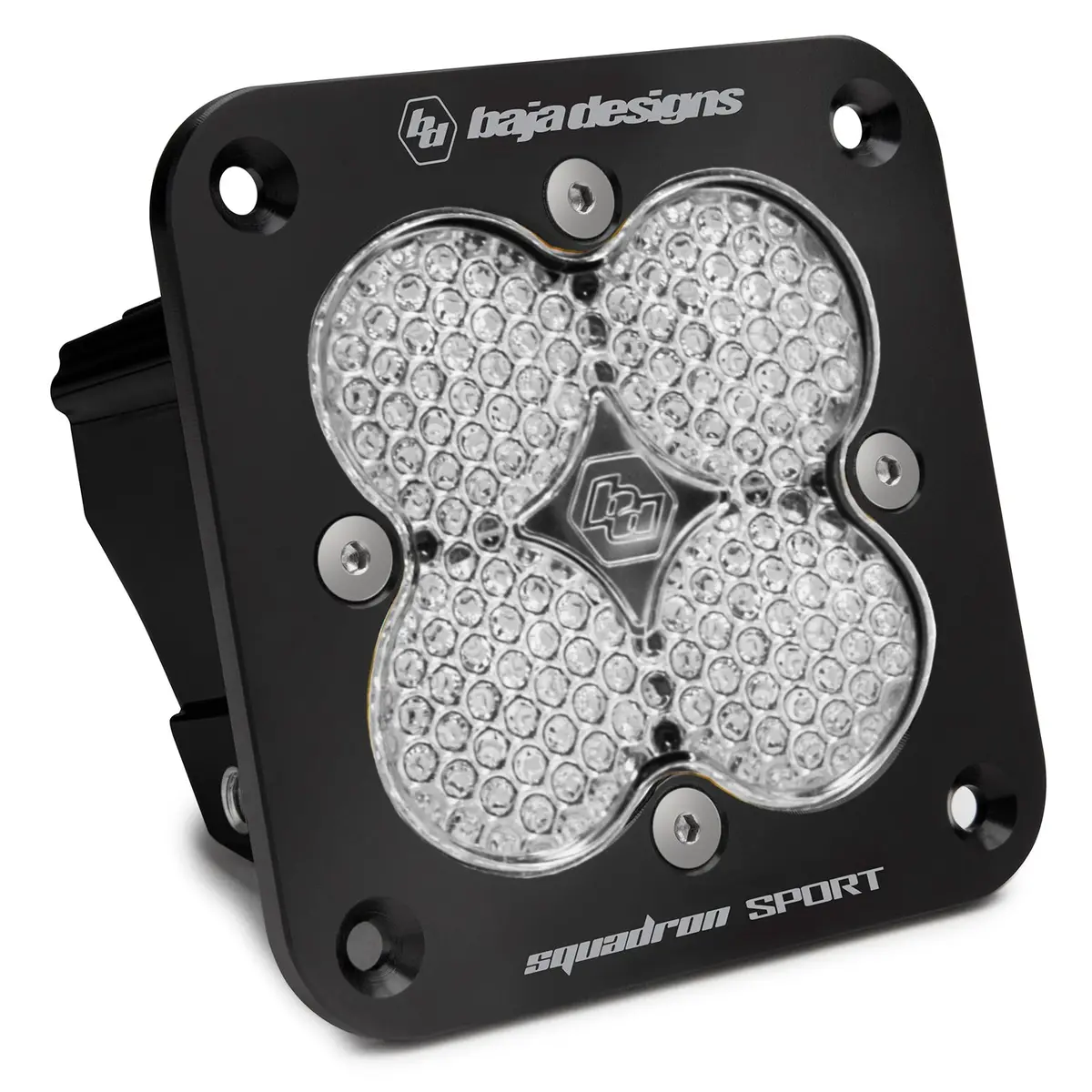 Flush Mount Led Light Pod Black Clear Lens Work/Scene Pattern Squadron Sport Baja Designs 1