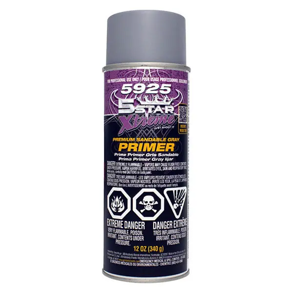 5 Star Premium Gray Sandable Primer Aerosol 5925 - 12 Oz 1