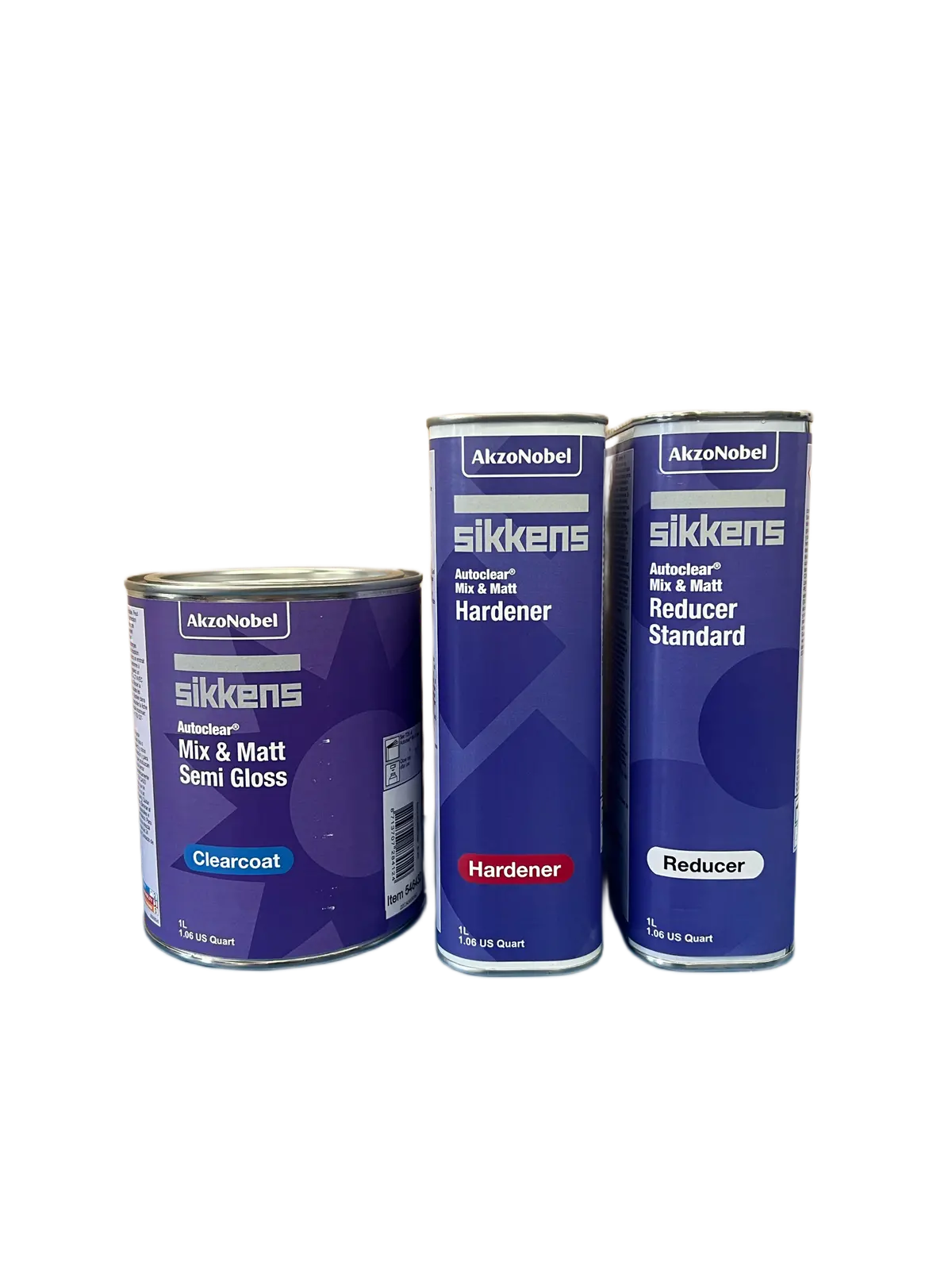 Sikkens Autoclear Mix & Matt Semi-Gloss, 1 Liter Kit W/Hardener And Reducer 1