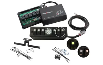 Jk 6 Switch Panel With Dual Lit Led Red Switches W/Air Gauge 09-18 Wrangler Jk 1