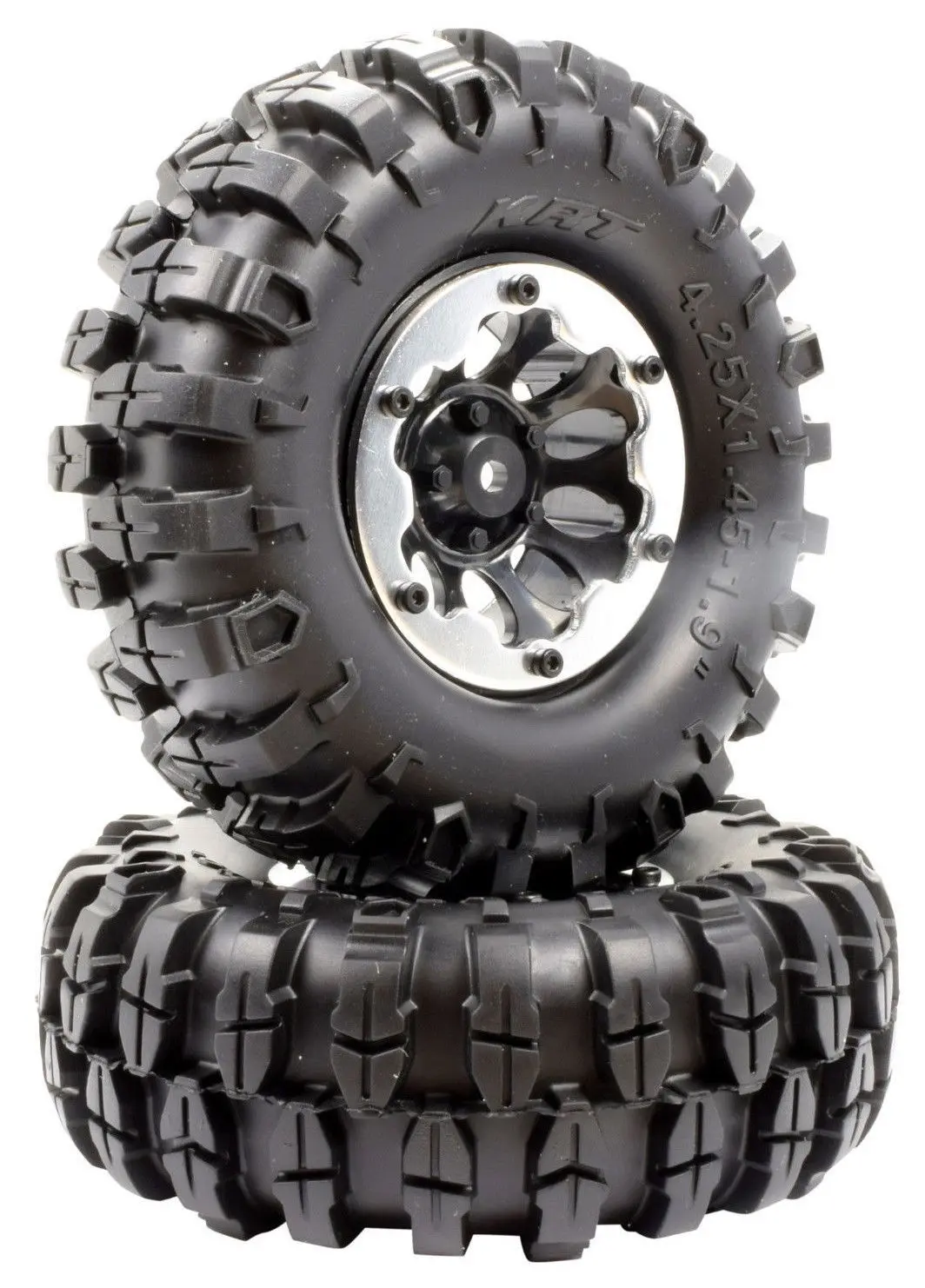 Apex Rc Products 1.9" Beadlock "K2" Wheels + 108Mm "Muncher" Crawler Tires #6155 1