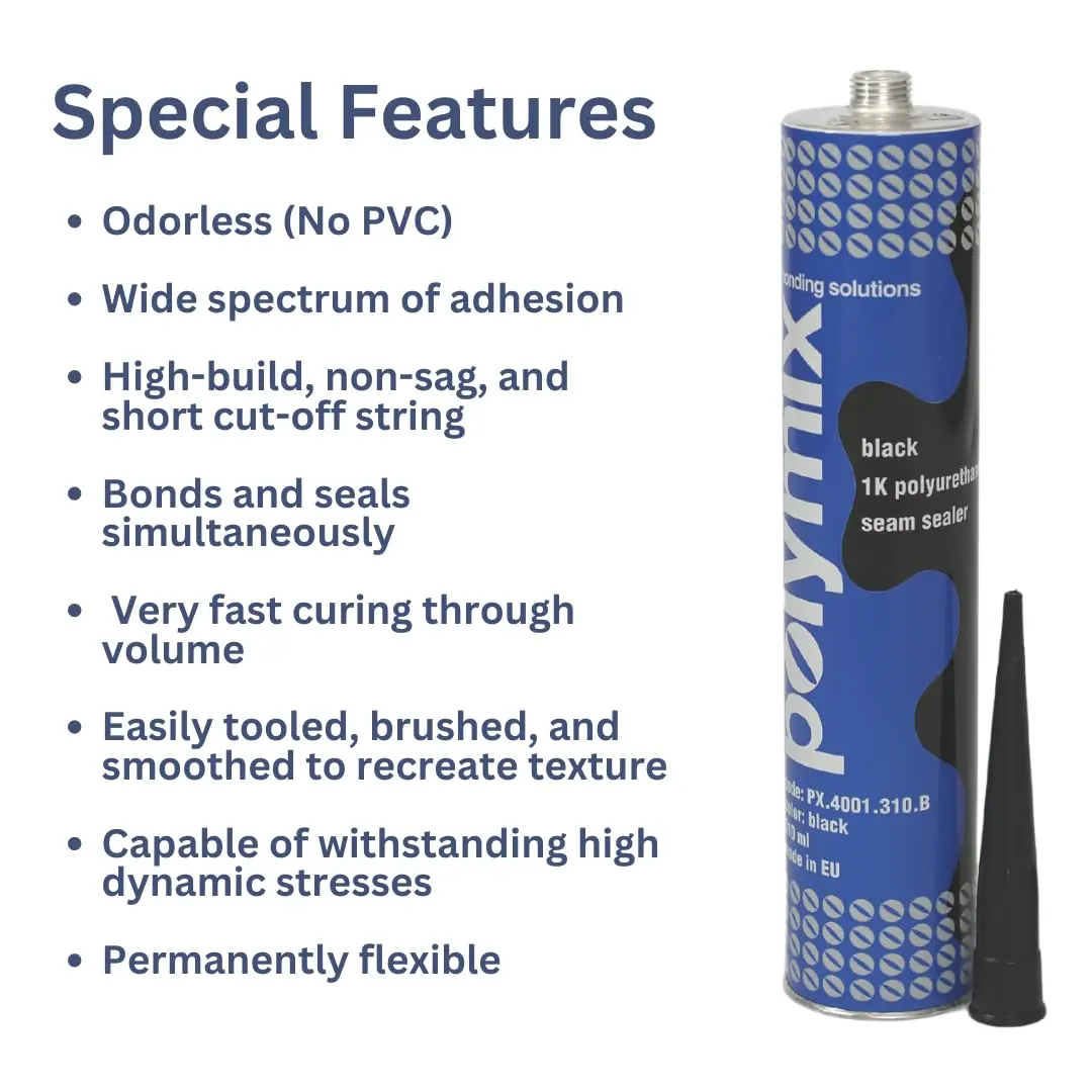 Polymix Px.4001 Seam Sealer - Black, White, Gray, Beige 2