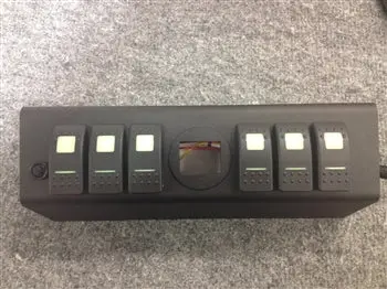 Jk 6 Switch Panel With Dual Lit Led Blue Switches W/Genesis Adapter 09-18 Wrangler Jk (G Screen Not Included) 1