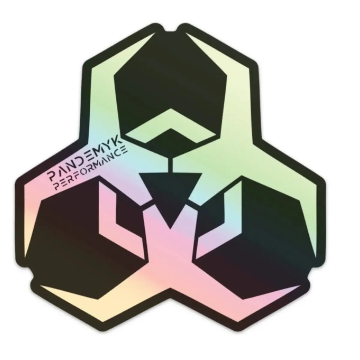 Pandemyk Biohazard Logo Sticker Die-Cut Holographic 1