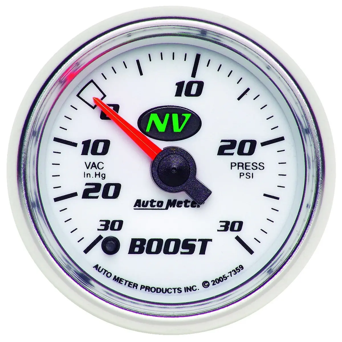 Autometer 3-3/4 In. Pedestal Tachometer, 0-10,000 Rpm, Silver Dial, W/External Shift-Light, Auto Gage 1