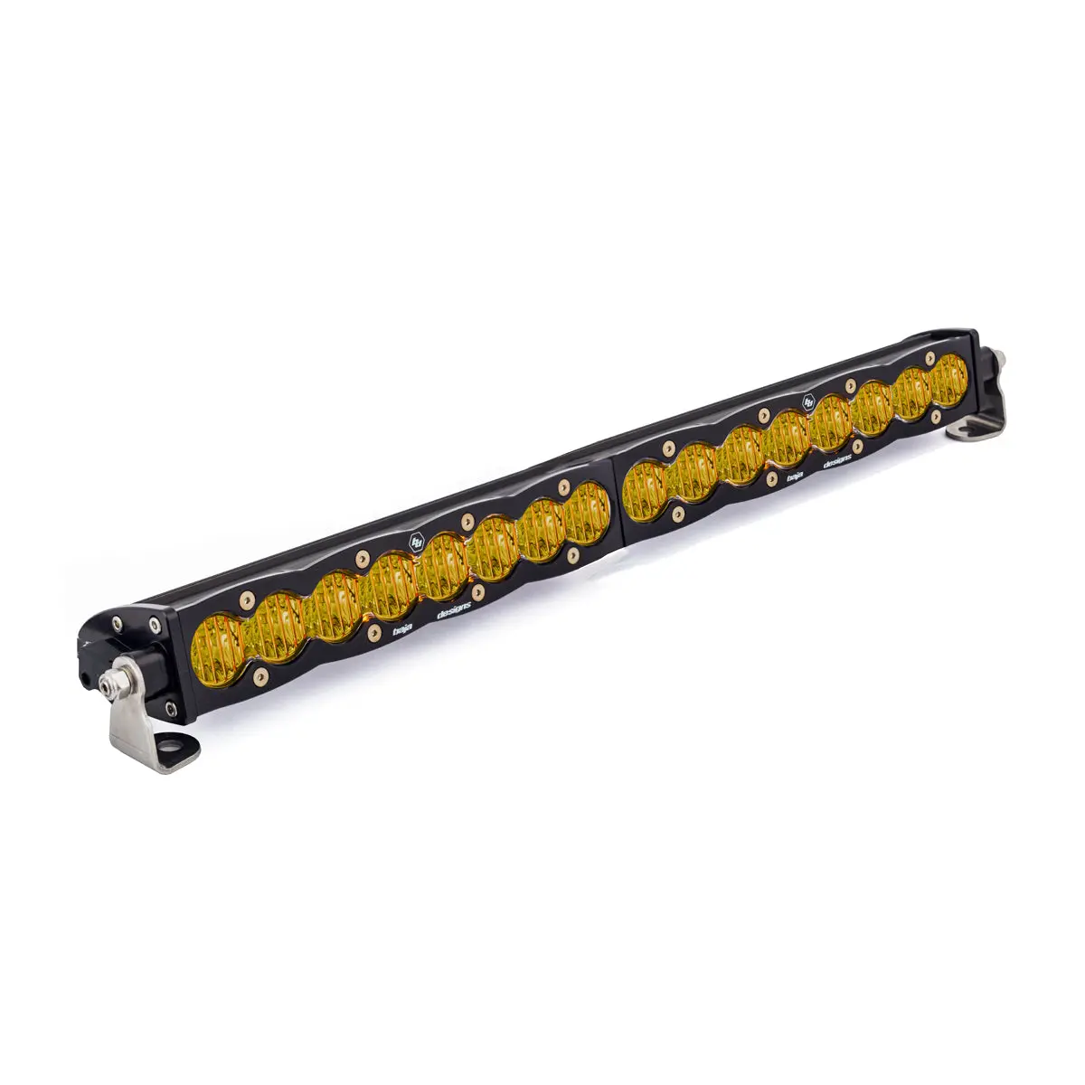 20 Inch Led Light Bar Single Amber Straight Wide Driving Pattern S8 Series Baja Designs 1