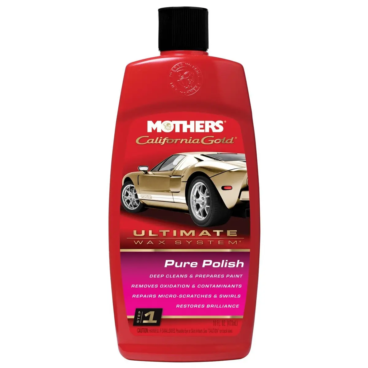 Mothers 07100 California Gold Pure Polish (Ultimate Wax System/Step 1) - 16 Oz 1