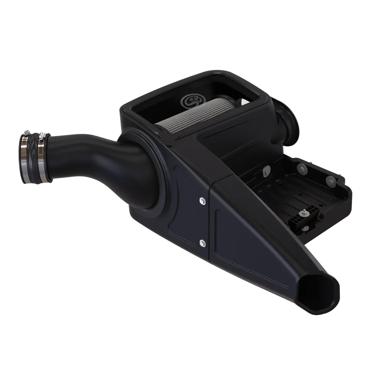 Cold Air Intake For 98-03 Ford F250 F350 F450 F550 V8-7.3L Powerstroke Dry Extendable White 1