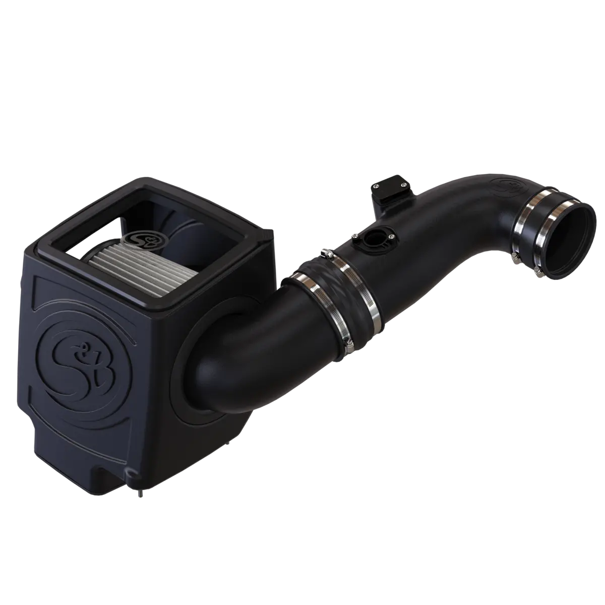 Cold Air Intake For 11-16 Chevrolet Silverado Gmc Sierra V8-6.6L Lml Duramax Dry Extendable White 1