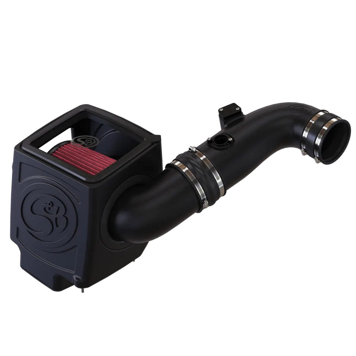 Cold Air Intake For 11-16 Chevrolet Silverado Gmc Sierra V8-6.6L Lml Duramax Cotton Cleanable Red 1