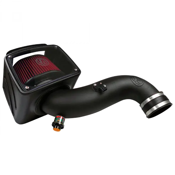 Cold Air Intake For 07-10 Chevrolet Silverado Gmc Sierra V8-6.6L Lmm Duramax Cotton Cleanable Red 1