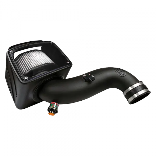 Cold Air Intake For 07-10 Chevrolet Silverado Gmc Sierra V8-6.6L Lmm Duramax Dry Extendable White 1