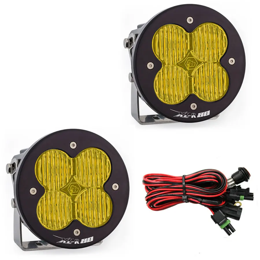 Led Light Pods Amber Lens Wide Cornering Pattern Pair Xl R 80 Series Baja Designs 1