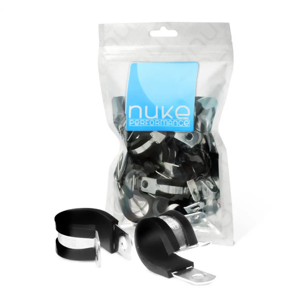 Nuke Performance Stainless Steel P-Clamp For Ptfe Fuel Hose 10Pcs An-8 Ptfe Fuel Hose 1