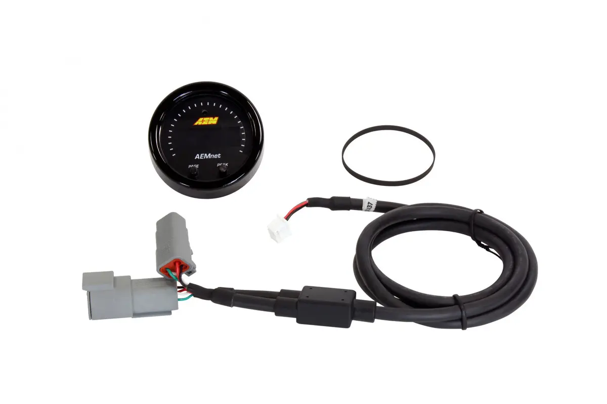 Aem X-Series Aemnet Can Bus Gauge Black Bezel & Black Faceplate 1