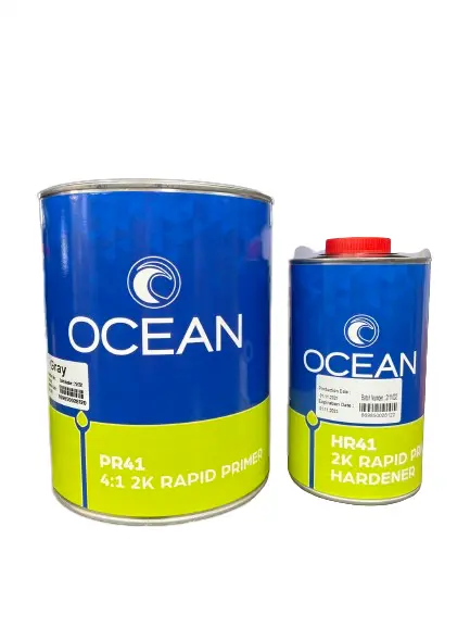 Ocean Pr41 High Build Rapid 2K Primer Gray 4:1- Gallon Primer W/ Qt Hardener 1