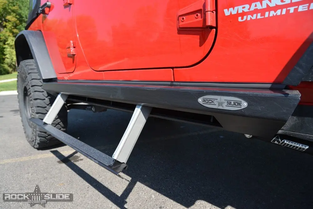 Step Slider Skid Plate Kit For 2007-18 Jeep Jk 4 Door 1