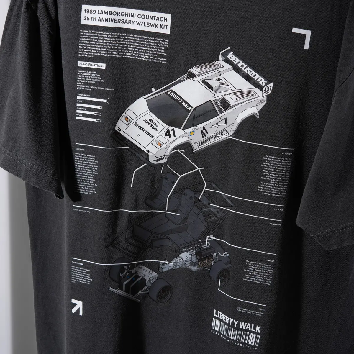 Lc "Lbwk Countach " Staple Tee - Black 2