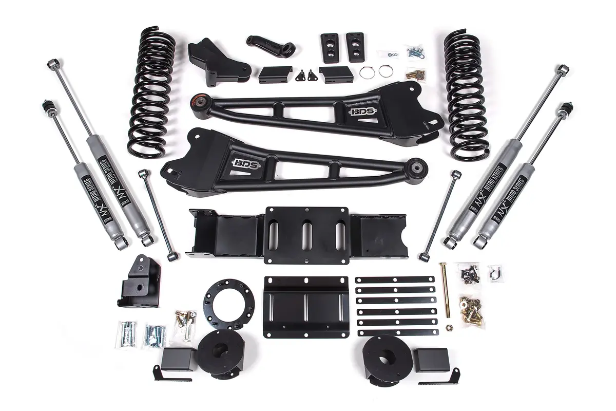 4 Inch Lift Kit W/ Radius Arm | Ram 2500 W/ Rear Air Ride (19-24) 4Wd | Gas 2