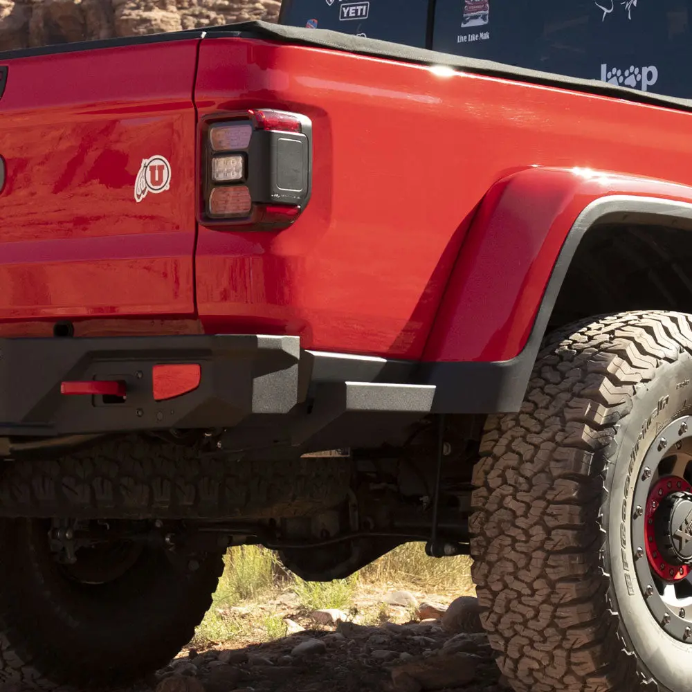 Gladiatror Rear Rock Sliders For 20-Pres Jeep Gladiator Jt Steel Powdercoat 1