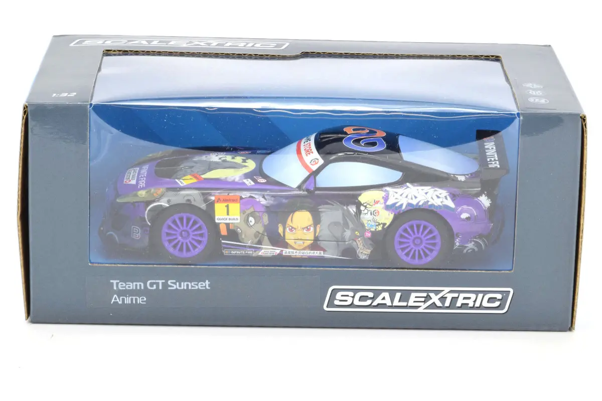 Scalextric "Sunset" Team Gt Anime 1/32 Scale Slot Car C3837 1