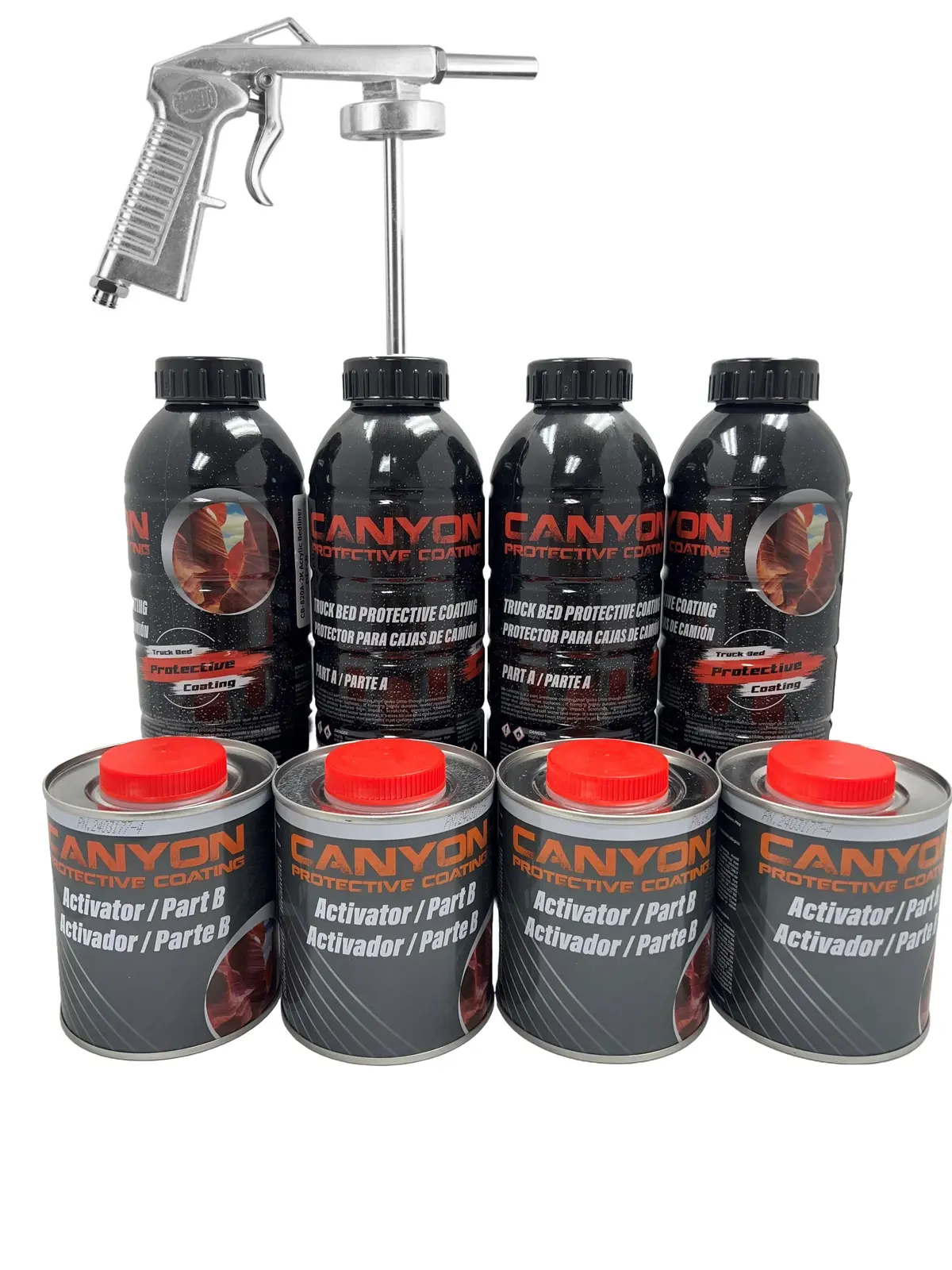 Canyon Bed Liner, Black, Epoxy 1 Gallon With Activator, Fast Dry 1