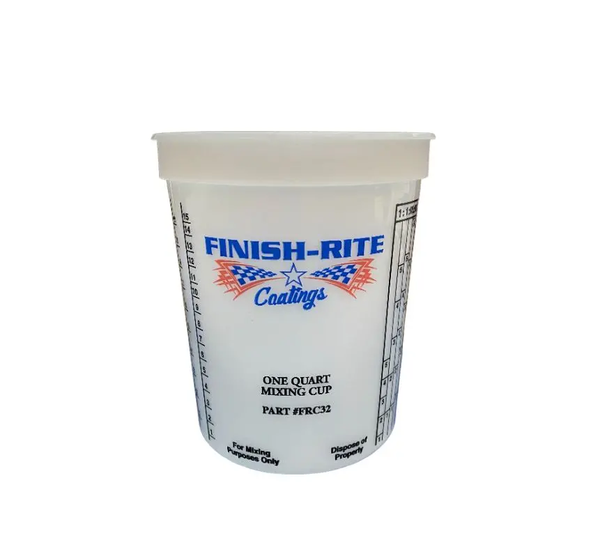 Paint Mixing Cups, 32 Oz. (1 Quart) - Calibrated Mixing Ratios On Side Of Cup 1