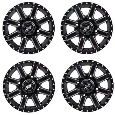 Tusk Cascade Wheels- Machined & Black 1