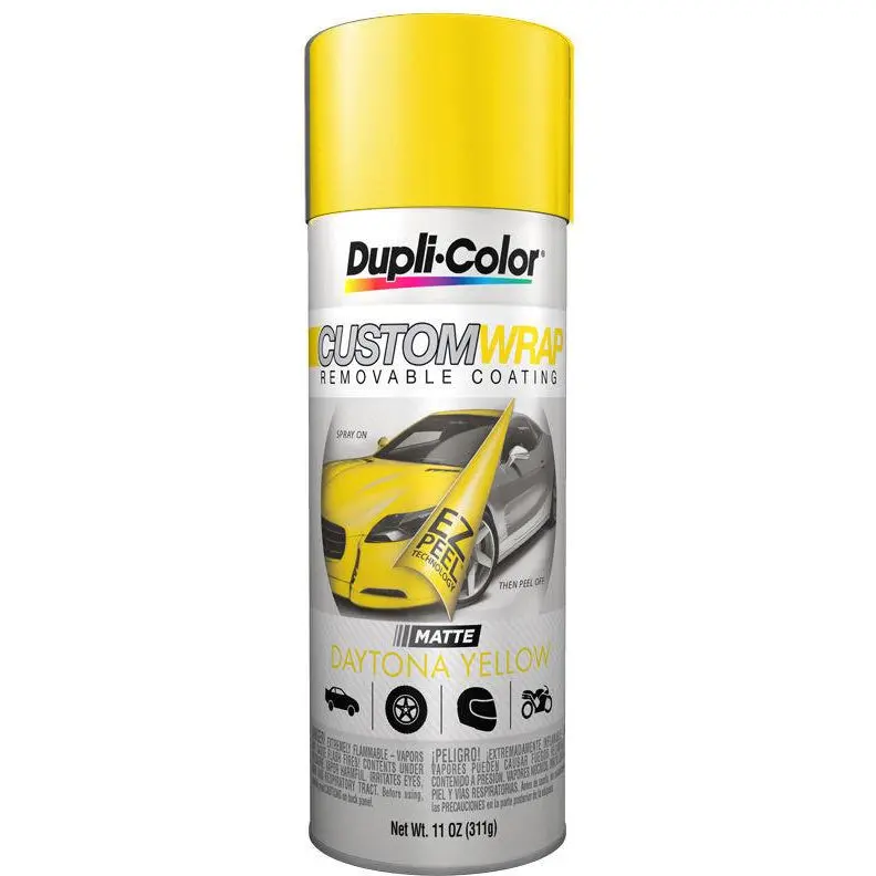 Duplicolor Daytona Yellow Custom Wrap Removable Coating (11 Oz) 1