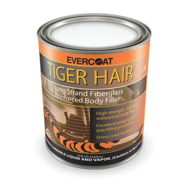 Evercoat Tiger Hair 101190 Long Strand Fiber Reinforced Body Filler, Gray, 3.78 L 1