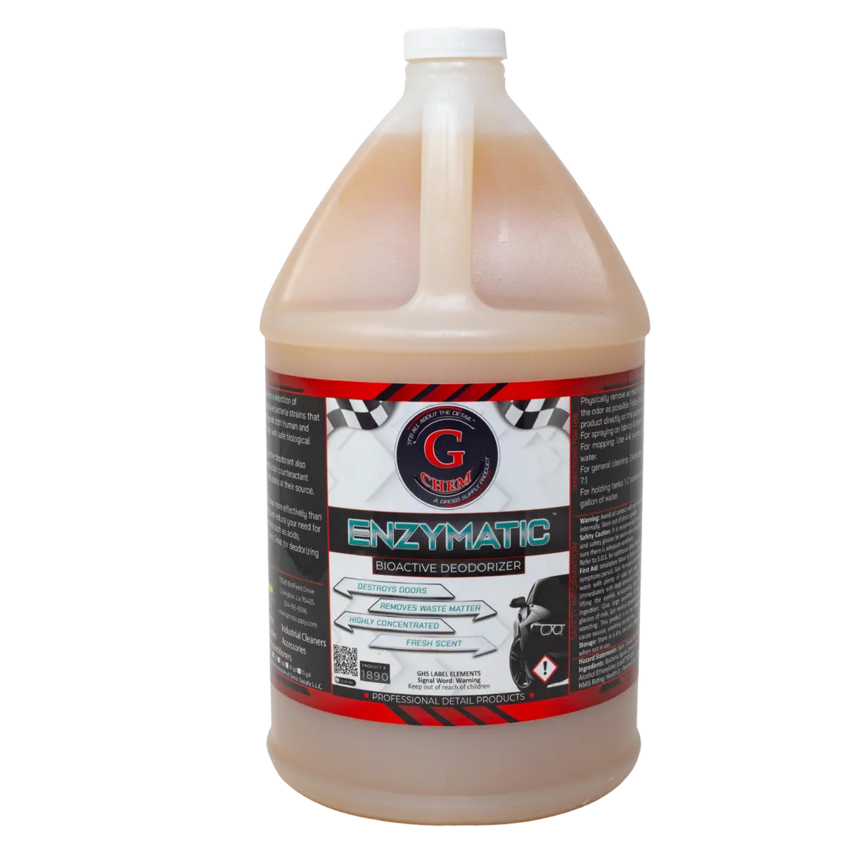 G-Chem® Enzymatic Live-Enzyme Deodorizer And Cleaner, 128Oz 1
