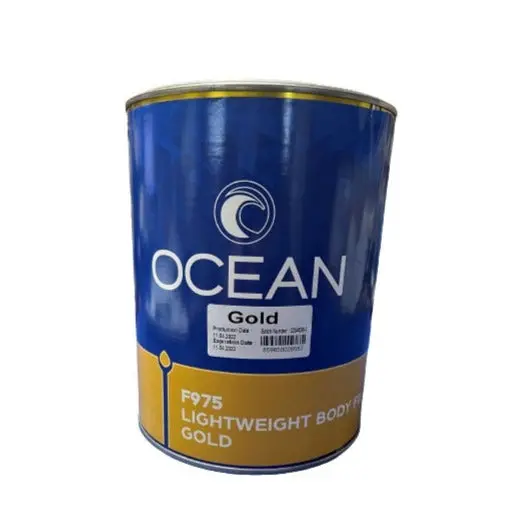 Ocean F975 Light Weight Gold Body Filler With Cream Hardener - 1 Us Gallon 1