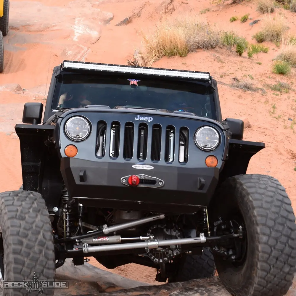 Jeep Jk Shorty Front Bumper For 07-18 Wrangler Jk With Winch Plate No Bull Bar Rigid Series 1