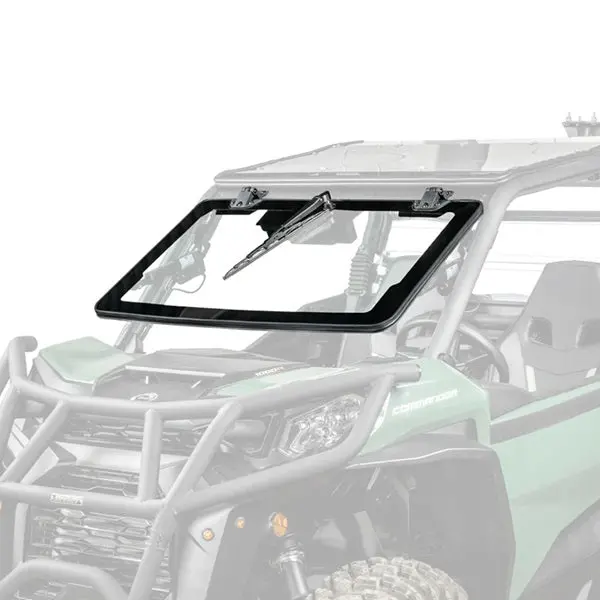 Superatv Maxdrive Power Flip Glass Windshield – Can-Am Commander (2021+) 2