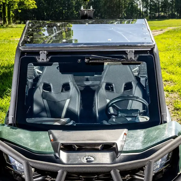Superatv Maxdrive Power Flip Glass Windshield – Can-Am Commander (2021+) 2