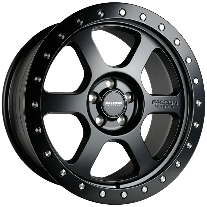 V1 - Matte Black W/Matte Black Ring - 17X8 1
