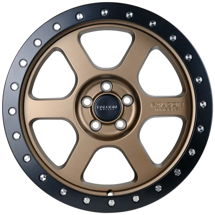 V1 - Matte Bronze W/Matte Black Ring - 17X8 1