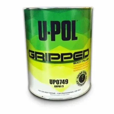 U-Pol Up 0749 Gripped Body Filler, Gray, 6Lbs (3 Liter) 1
