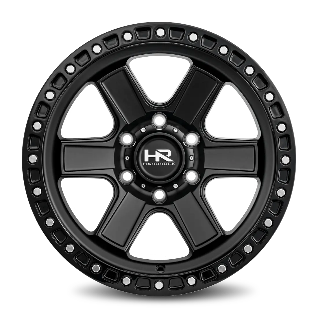 Aluminum Wheels H104 17X9 6X135 1 87.1 Matte Black-Black B/L Hardrock Offroad 1