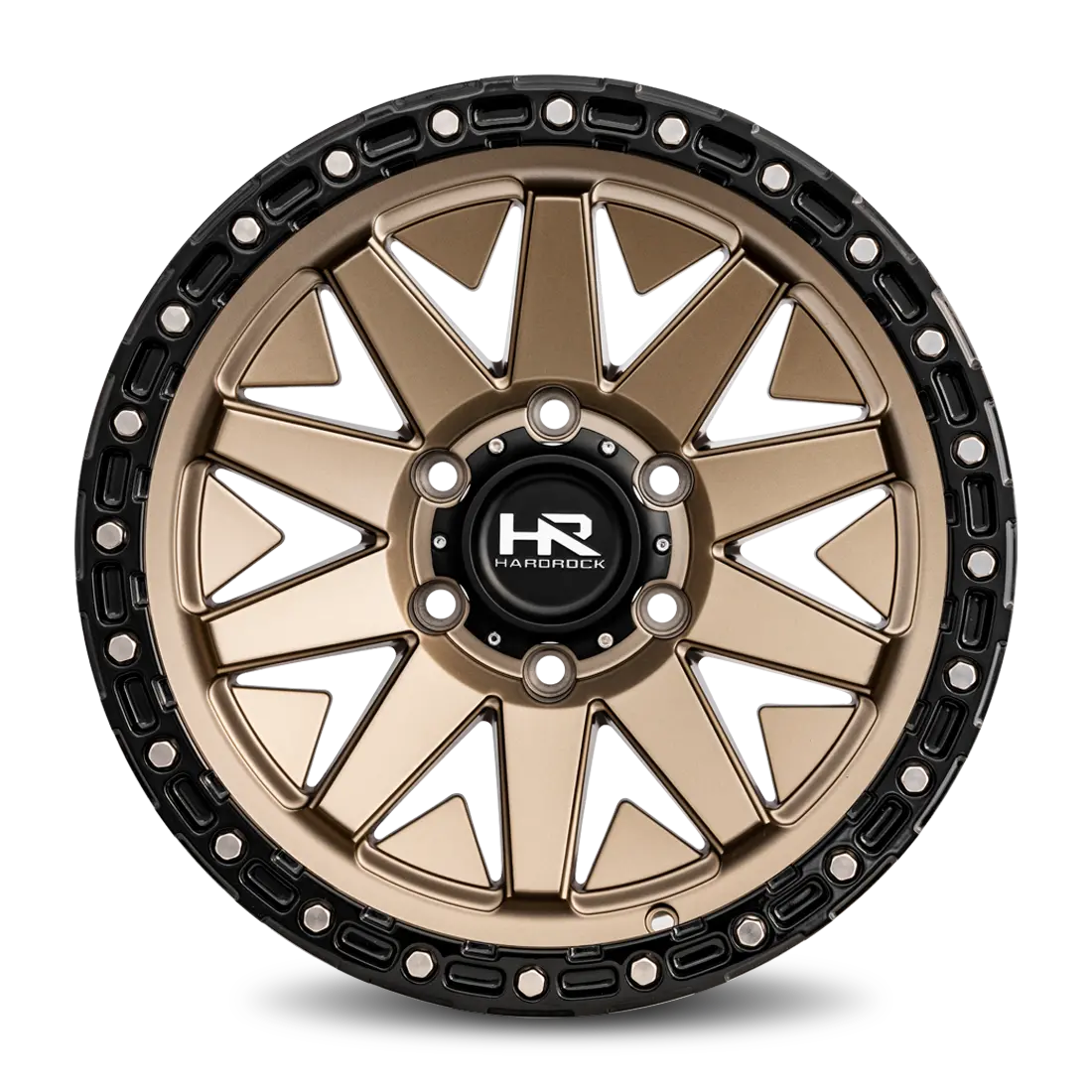 Aluminum Wheels H106 17X9 6X135 -12 87.1 Matte Bronze-Black B/L Hardrock Offroad 1